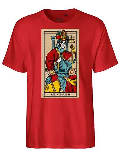 Le Pape Emeritus Tarot Card - ghost, clergy, dark, goth, halloween, heavy metal, macabre, metal, music, papa, satanic, swedish, tarot, tarot card, rock band - Fairtrade T-Shirt