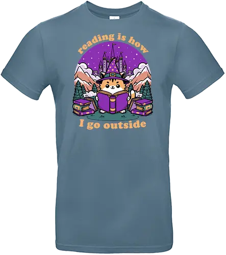 Magical Journey Cat - Geek, Inside, Castle, Read, Reading, Cat, Pet, Magic, Magical, Book, Books, Bookworm, Book Club, library, Fantasy, Adventure, Nerd - Standard T-Shirt