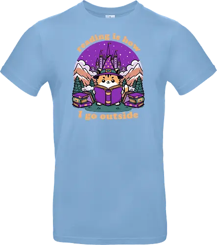 Magical Journey Cat - Geek, Inside, Castle, Read, Reading, Cat, Pet, Magic, Magical, Book, Books, Bookworm, Book Club, library, Fantasy, Adventure, Nerd - Standard T-Shirt