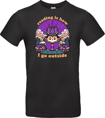 Magical Journey Cat - Geek, Inside, Castle, Read, Reading, Cat, Pet, Magic, Magical, Book, Books, Bookworm, Book Club, library, Fantasy, Adventure, Nerd - Standard T-Shirt