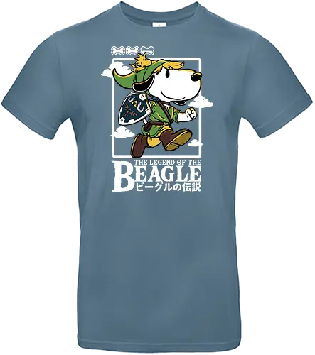 The Legend of the Beagle  - beagle, fairy, elf, classic, retro vintage, rpg, dungeon, adventure, fantasy, cute, fun, funny, video game, cartoon, dog, pet - Standard T-Shirt