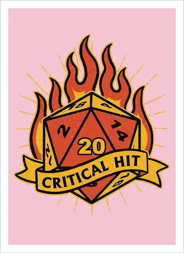 RPG Fire Dice Tattoo 