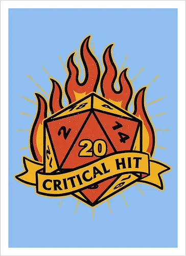 RPG Fire Dice Tattoo 