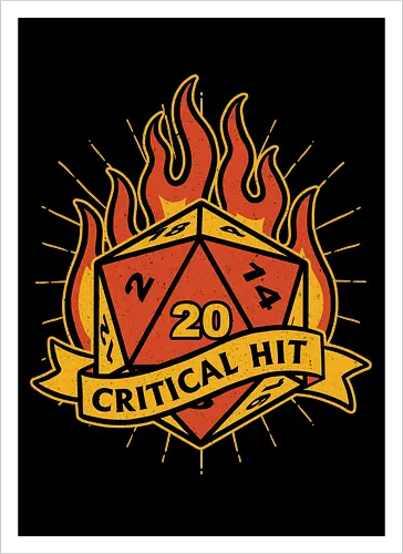 RPG Fire Dice Tattoo 