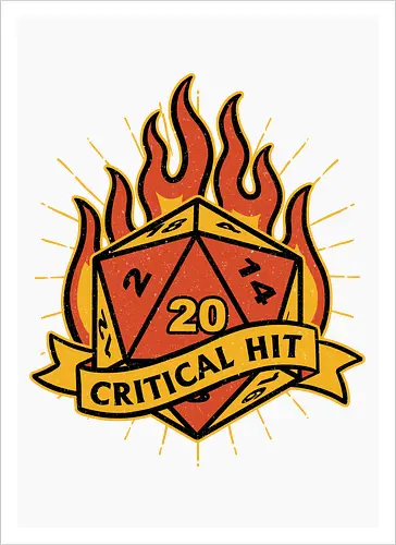 RPG Fire Dice Tattoo 