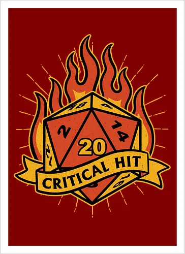 RPG Fire Dice Tattoo 