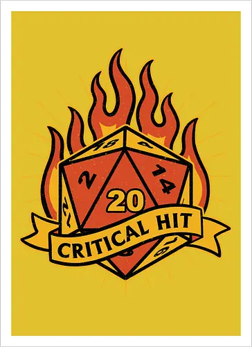 RPG Fire Dice Tattoo 