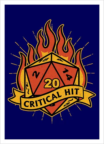 RPG Fire Dice Tattoo 