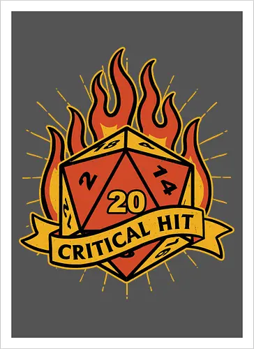 RPG Fire Dice Tattoo 