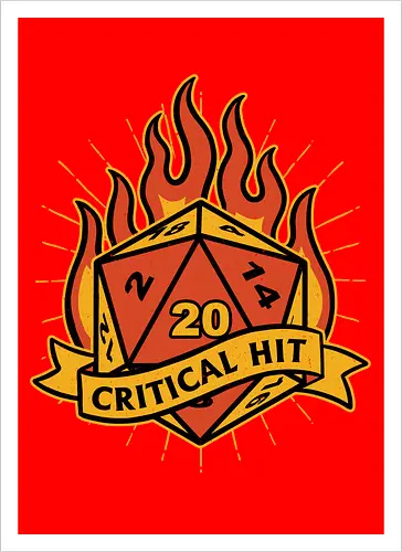 RPG Fire Dice Tattoo 