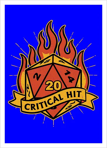 RPG Fire Dice Tattoo 