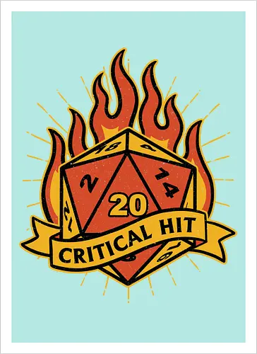 RPG Fire Dice Tattoo 