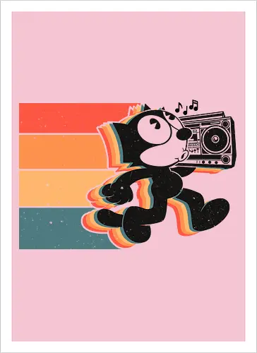 Retro Groove Cat