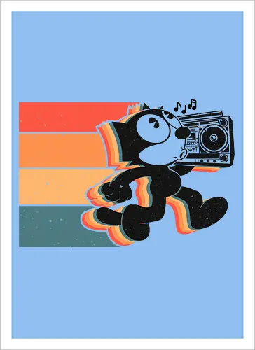 Retro Groove Cat