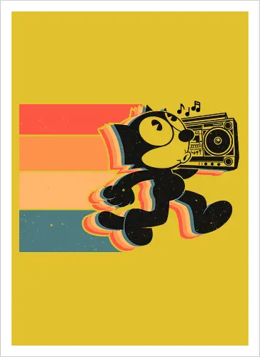 Retro Groove Cat