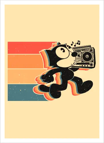 Retro Groove Cat