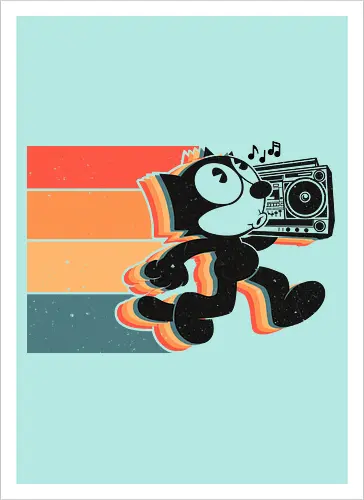 Retro Groove Cat