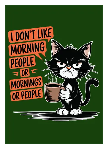 I don't like morning people or mornings or people