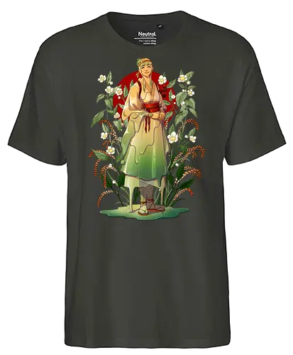 Genmaicha - Roasted Rice Tea - tee, genmaicha, grüner tee, grüntee, slime girl, character - Fairtrade T-Shirt