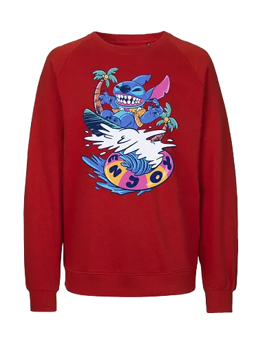 enjoy your wave - alien, coffee, aloha, monster, experiment, music, floral, ornament, flower, surfer, vintage, movie, cartoon, kids, drawing, wave, vacation, holiday - Fairtrade Sweatshirt