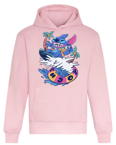 enjoy your wave - alien, coffee, aloha, monster, experiment, music, floral, ornament, flower, surfer, vintage, movie, cartoon, kids, drawing, wave, vacation, holiday - Heavyweight Hoodie