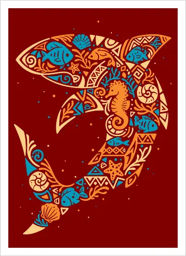 Tropical Shark Mosaic