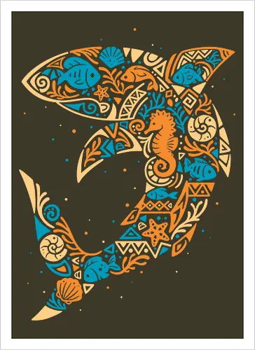 Tropical Shark Mosaic