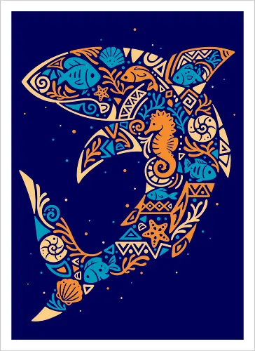 Tropical Shark Mosaic