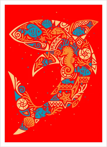 Tropical Shark Mosaic