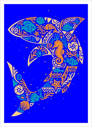 Tropical Shark Mosaic