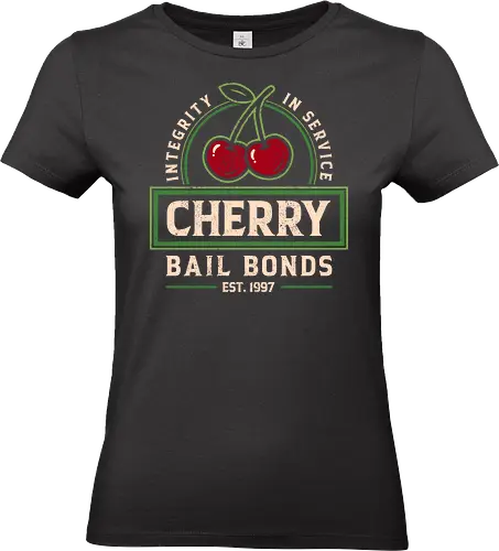 Cherry Bail Bonds - 90s movies, 90s, blockbuster, bounty hunter, california, cherry, cinema, crime film, cult classic, cult film, cult movies, directed by, nostalgia, retro, tarantino - Standard T-Shirt (Women)