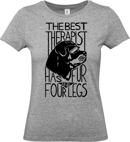 Dog Is The Best Therapist At Home - dog, veterinarian, veterinary, animal, dog lover, dog owner, dog quotes, dogs, dogtor, funny, pet, puppy, rottweiler, therapist, therapy - Standard T-Shirt (Women)