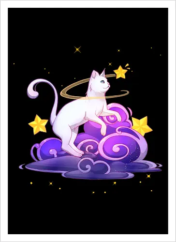Katze auf Wolken 1