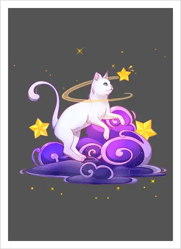 Katze auf Wolken 1