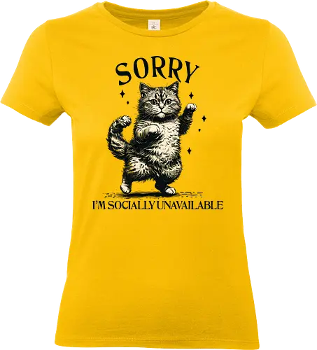 Socially Unavailable  - socially unavailable, cat, funny, humor, sarcastic, anti social, introvert, mental health matters, avoid people - Standard T-Shirt (Women)