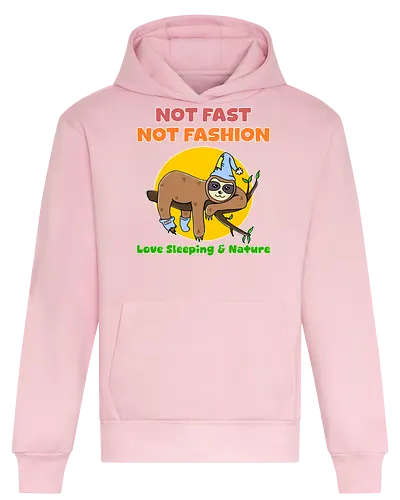 Not Fast Not Fashion Sloth (Nicht Schnell Nicht Mode Faultier) - pyjama, nachtmütze, faultier, faul, schläfer, natur, schlafanzug, slow life, eco humor, schlafenszeit, süßes tier, naturfreund, entspannt, bequem, nicht schnell, cartoon faultier, chillig, müde, waldtier, slow fashion witz, faultier shirt, introvertiert, wildtier, sarkastisch, lustiges faultier - Heavyweight Hoodie