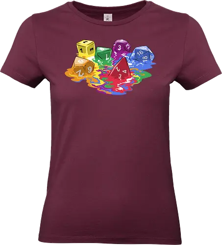 Melting Dice - rpg, rubik, d20, dice, dungeon master, Pen and paper, gaming, pop culture, roleplay, sheldon cooper, Pen and Paper, role playing, rubik cube, critical hit - Standard T-Shirt (Women)