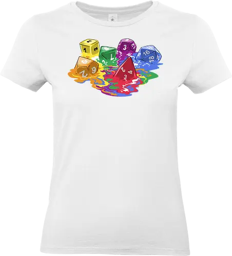 Melting Dice - rpg, rubik, d20, dice, dungeon master, Pen and paper, gaming, pop culture, roleplay, sheldon cooper, Pen and Paper, role playing, rubik cube, critical hit - Standard T-Shirt (Women)