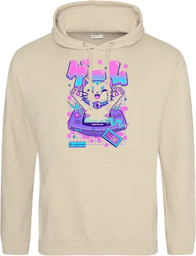 Game Cat Advance - cat, games, animals, anime, japanese, japan, cat lover, neko, funny, meow, cute, console, videogame - Standard Hoodie