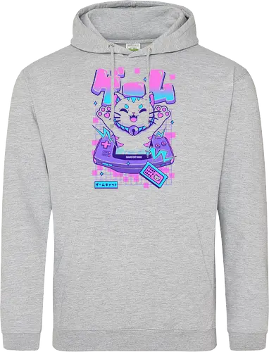 Game Cat Advance - cat, games, animals, anime, japanese, japan, cat lover, neko, funny, meow, cute, console, videogame - Standard Hoodie