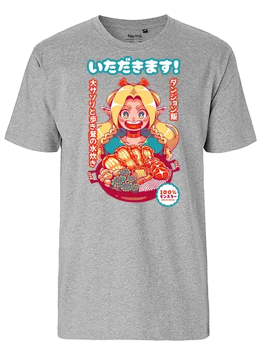 ITADAKIMASU ! - Meshi, anime, fanart, marcille, manga, dungeons, fantasy, food, elf - Fairtrade T-Shirt