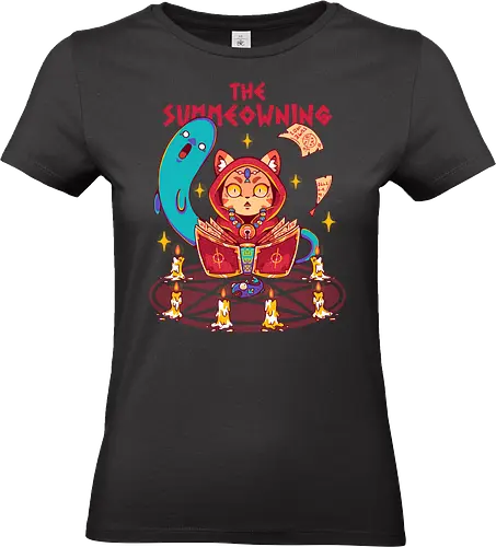 THE SUMMEOWNING - neko, magic, wizard, summon, withc, halloween, cute, kawaii, cat - Standard T-Shirt (Women)