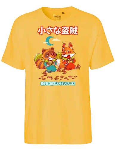 LITTLE BANDITS - kitsune, tanuki, raccoon, cute, kawaii, bandits, japan, japanese - Fairtrade T-Shirt