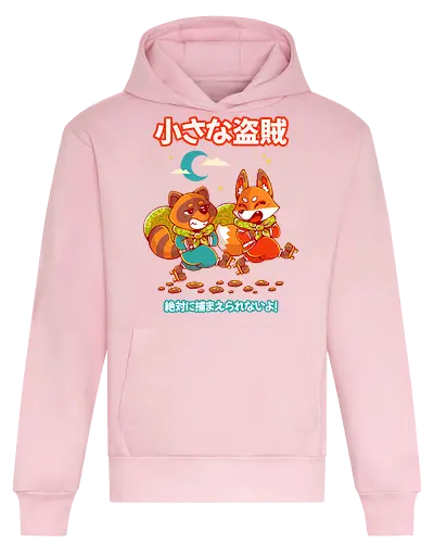 LITTLE BANDITS - kitsune, tanuki, raccoon, cute, kawaii, bandits, japan, japanese - Heavyweight Hoodie