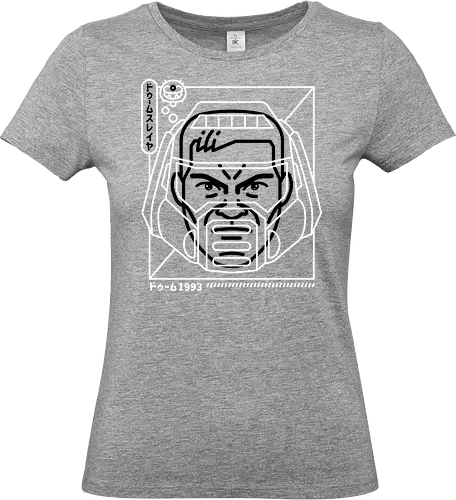 Cyber Helmet Marine - doom, marine, mars, alien, rock, metal, cacodemon, demon - Standard T-Shirt (Women)