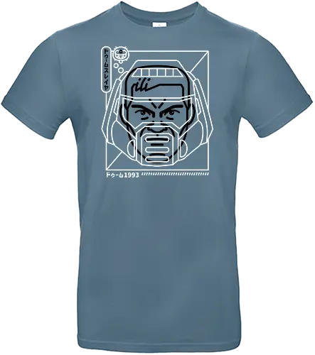 Cyber Helmet Marine - doom, marine, mars, alien, rock, metal, cacodemon, demon - Standard T-Shirt
