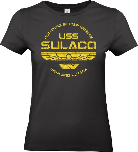 USS Sulaco - alien, 80s, aliens, cyberpunk, dystopia, facehugger, geek, movies, nostromo, ridley scott, ripley, sci fi, xenomorph, classic films - Standard T-Shirt (Women)