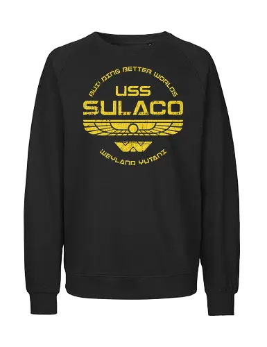 USS Sulaco - alien, 80s, aliens, cyberpunk, dystopia, facehugger, geek, movies, nostromo, ridley scott, ripley, sci fi, xenomorph, classic films - Fairtrade Sweatshirt