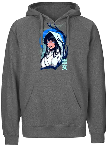 YUKI ONNA - yuki onna, yuki, japan, japanese, yokai, anime, snow, snow lady, halloween - Fairtrade Hoodie