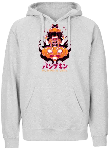 PUMPKIN GIRL - halloween, pumpkin, pumpkin girl, cute, kawaii, fantasy, gothic, lolita, gothic lolita - Fairtrade Hoodie